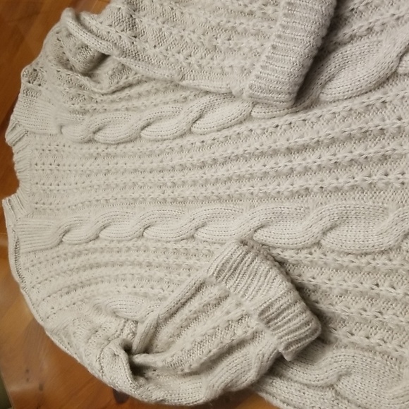 Pinch Cable Knit Mini Sweater Dress, Light Grey, S/M  $45 - Picture 4 of 10